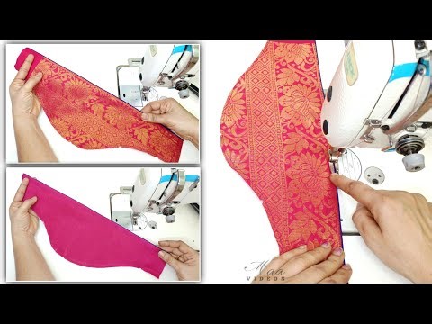 💢 ఇలా పైపింగ్ వేయడం చాలా ఈజీ / Boutique style thread piping / Invisible thread piping /Thread piping