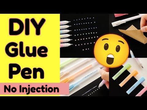 Homemade glue pen without injection 😲🌈 how to make glue pen at home | diy glue pen | homemade crafts