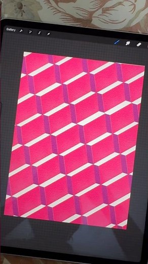 Satisfying 3D Pattern in Procreate (Geometric Art)