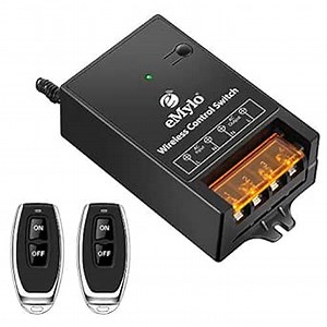 eMylo 433Mhz RF Wireless Remote Control Relay Switch Transmitter with Receiver (AC 100-240V)