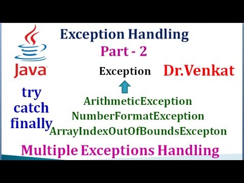 Exceptions in Java | Exception Handling Part-2 | try | catch | finally | Exception Types | #Java