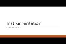 Instrumentation in Research