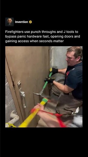 How Firefighters Open “Unbreakable” Doors in Seconds 🧑‍🚒 #shorts