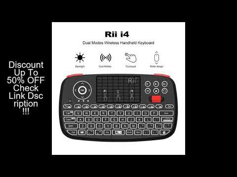 Rii i4 Mini Bluetooth Wireless Keyboard With Touchpad 2.4GHz Backlit Mouse Remote Control For Window