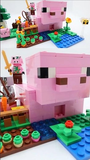 LEGO Minecraft 21268 The Baby Pig House LEGO Speed Build Review #lego #legominifiguresreview