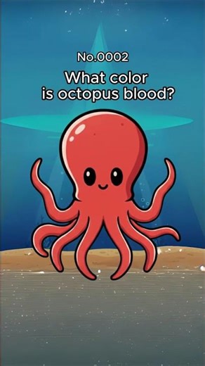 You'll NEVER Guess The Color of Octopus Blood... 🤫 #shorts