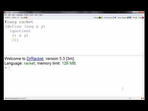 Racket Programming - Introduction to Racket: calling and defining functions, if, cond.