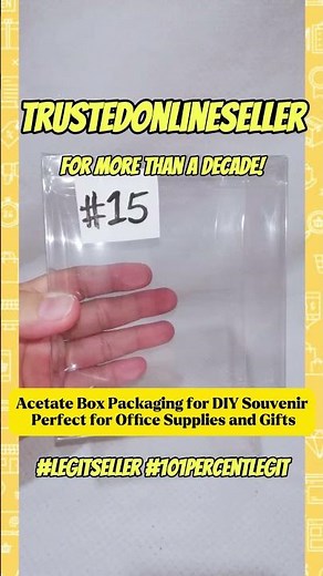 Clear Acetate Box - Acetate Box Packaging for your DIY souvenir.