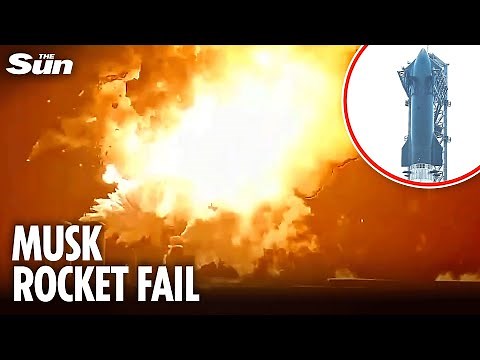 Moment Musk's SpaceX rocket EXPLODES into giant fireball after epic launch fail