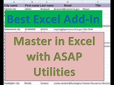Excel ASAP Utilities