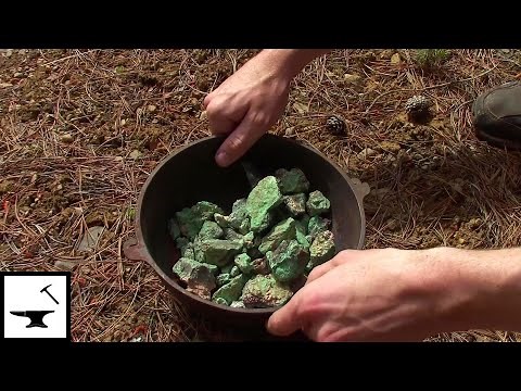 First Attempt Smelting Copper Ore The Ancient Way