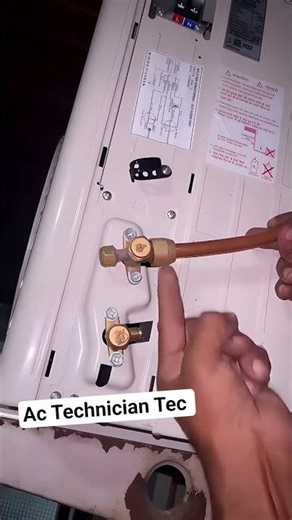 Split Ac outdoor unit replacement and copper pipe line fix