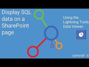 How to display SQL data on a SharePoint page using the Lightning Tools Data Viewer