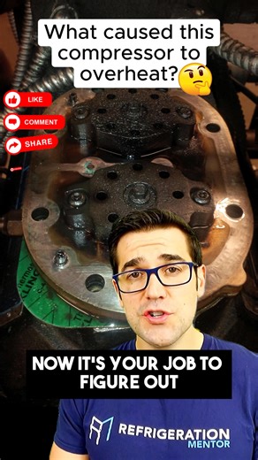 When you find a compressor showing signs of overheating, what do you check first? Share your approach in the comments below. A compressor that looks like this internally is a clear indication of overheating. The only way to know for sure is by inspecting it directly. Once the issue is confirmed, the next step is determining why it happened. Identifying the cause early prevents recurring failures and helps maintain system efficiency and reliability. • Visual confirmation of internal overheating •