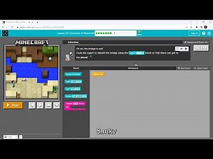 L20-8 |Code.org | Express-2021 | Lesson 20: Functions in Minecraft | level 8