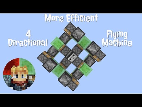 Minecraft: MORE Efficient 4 Directional Flying Machine | One Take | 1.15.2+ Java Edition