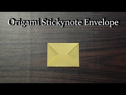 [DETAILED TUTORIAL] Origami Sticky Note Envelope: Easy Step-by-Step Guide