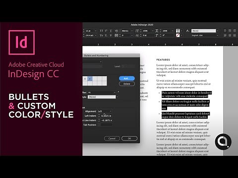 Add Bullets and Customize Color/Style in Adobe InDesign
