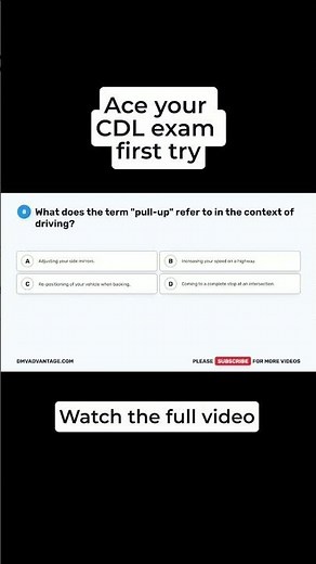 CDL General Knowledge Written Test Questions 7 & 8 (With Explained Answers!) #cdl #dmv #exam