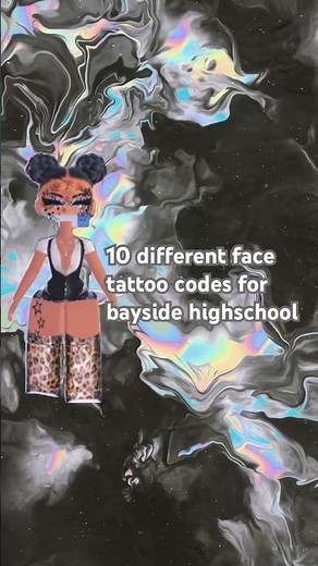 10 face tattoo codes for bayside highschool #roblox #bayside #robloxcodes #baysideonline #followme