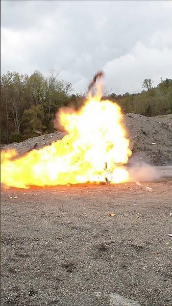 Exploding a Microwave with gasoline! ! #experiment #fire #microwave #funny #explosion #loud