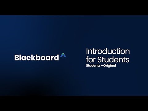Introduction to Blackboard Original Students