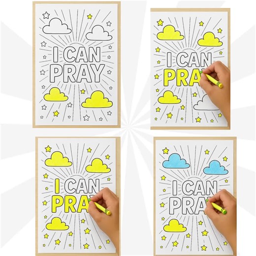 Coloring Pages “I Can Pray” — Christian Prayer Coloring Book for Kids — Instant Download Printable - Etsy