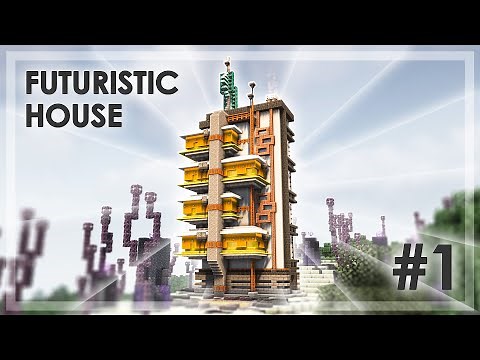 How to Build a Futuristic House in Minecraft - SciFi Building Tutorial [Part 1/2]