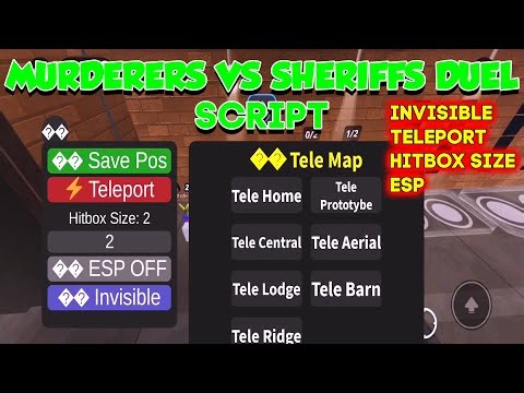 *NEW* Murderers VS Sheriffs DUELS Script - (Invinsible, Hitbox, ESP, Teleport)