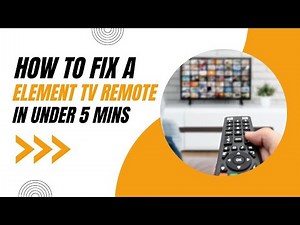 Don't Replace It Yet! How to Fix a Element TV Remote Control in Minutes