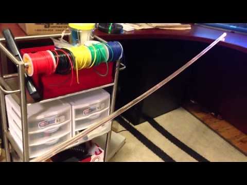 Acrylic rod + 3 watt RGB LED