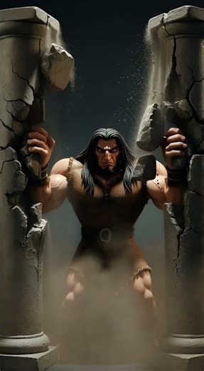 He Pushed Once… The Temple Fell #faith #biblestories