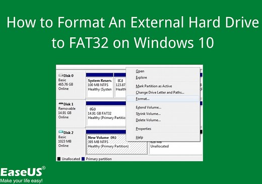 How to Format External Hard Drive to FAT32 on Windows 10? [FAT32 Guide]