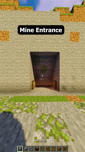 Mine Entrance Tutorial | Minecraft Tutorials #minecraft #minecraftbuildhacks #minecraftshorts