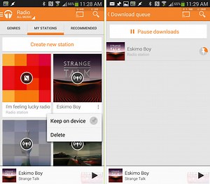 Google Play Music updated with ability to save radio stations offline, Play Next button, more