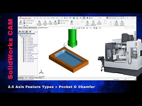 SolidWorks CAM : Pocket & Chamfer