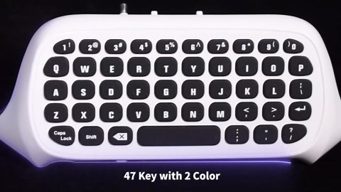 Keyboard for Xbox Series X/S, One/One X/S, Elite One/2 Controller, Wireless Gaming Chatpad Message Keypad with USB Receiver, Audio/Headset Jack Accessories for Xbox (Controller Not Included), Black