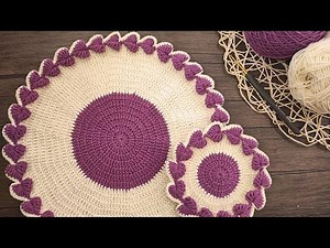 Free Crochet Placemat Pattern (Crochet Place Mat) | Tığ Işi Servis Altlığı Deseni