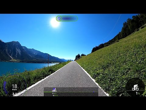 30 minute Fat Burning Indoor Cycling Workout Alps South Tyrol Lake Tour Garmin 4K Video