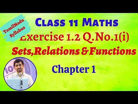 TN Class 11 Maths Exercise 1.2 Sum 1(i) Sets Relations and Functions Chapter 1