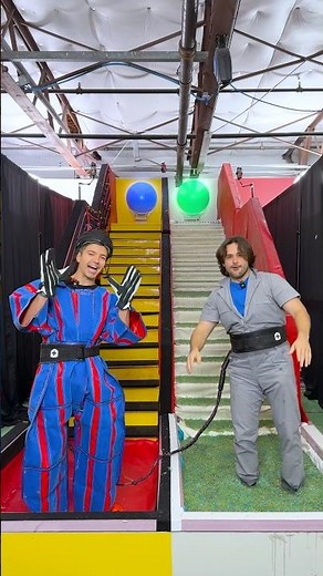 Slippery vs Sticky Stairs! 🧗💦