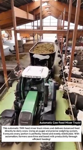 Automatic Cow Feed Mixer Truck! Smart Feeding System for Modern Dairy Farms 🚜🐄