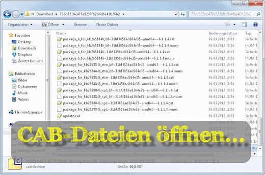 Was ist eine CAB-Datei und wie öffne ich sie?