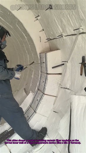 Installing Ceramic Fiber Modules for Heat Insulation #IndustrialMaintenance #InsulationHacks