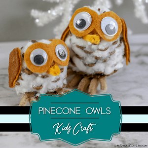 How To Make Pinecone Owls (free printable PDF template)