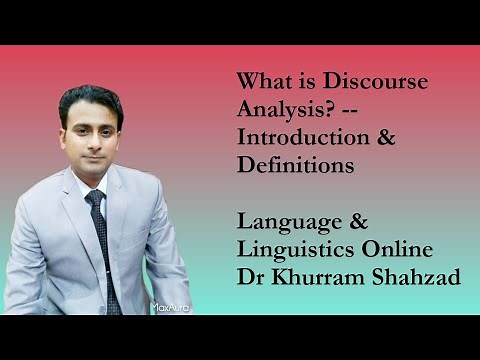 What is Discourse Analysis? -- Introduction & Definitions
