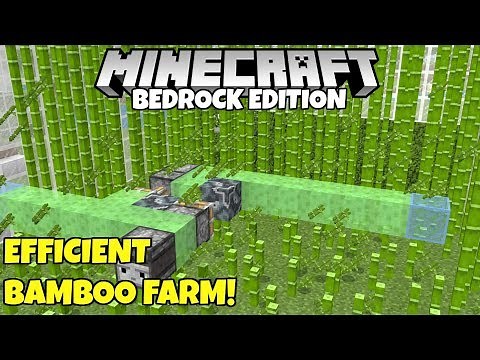 Minecraft Bedrock: Simple Expandable Bamboo Farm Tutorial! No Bonemeal! MCPE Xbox PC