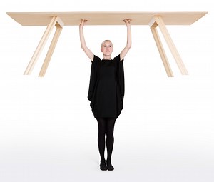 ripple table: world's lightest timber table by benjamin hubert