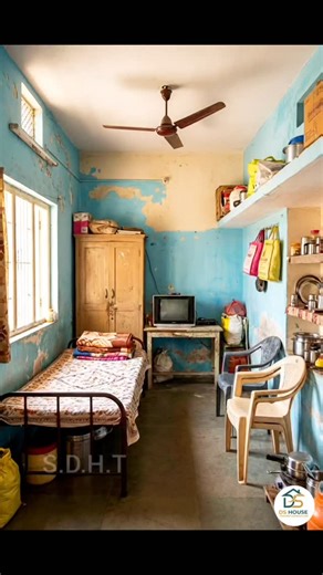 Ds house transformation on Instagram: "From humble beginnings to a stunning modern sanctuary! ✨ Watch how AI transforms this Indian room with chic wooden floors, fresh paint, a dazzling ceiling, and clever furniture. Swipe to see the magic! All visuals are AI-created, with editing & voiceover by @dshousetransformation. #AIHouseDesign #RoomMakeover #ModernHome #InteriorInspo"