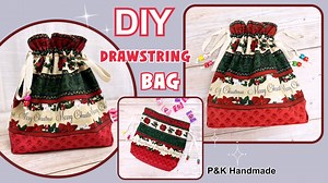 11K views · 445 reactions | Easy Diy Drawstring Bag Sewing Tutorial | How to Make A Drawstring Bag For Christmas Gift | วิธีทำถุงผ้าแบบง่ายๆ | P&K Handmade | Facebook